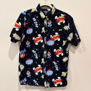 Eighty Eight Short-Sleeve Button-Up Graphic Shirt Size 18/20